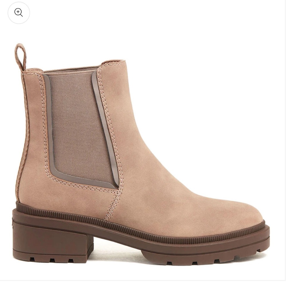 Taupe suede ankle boots